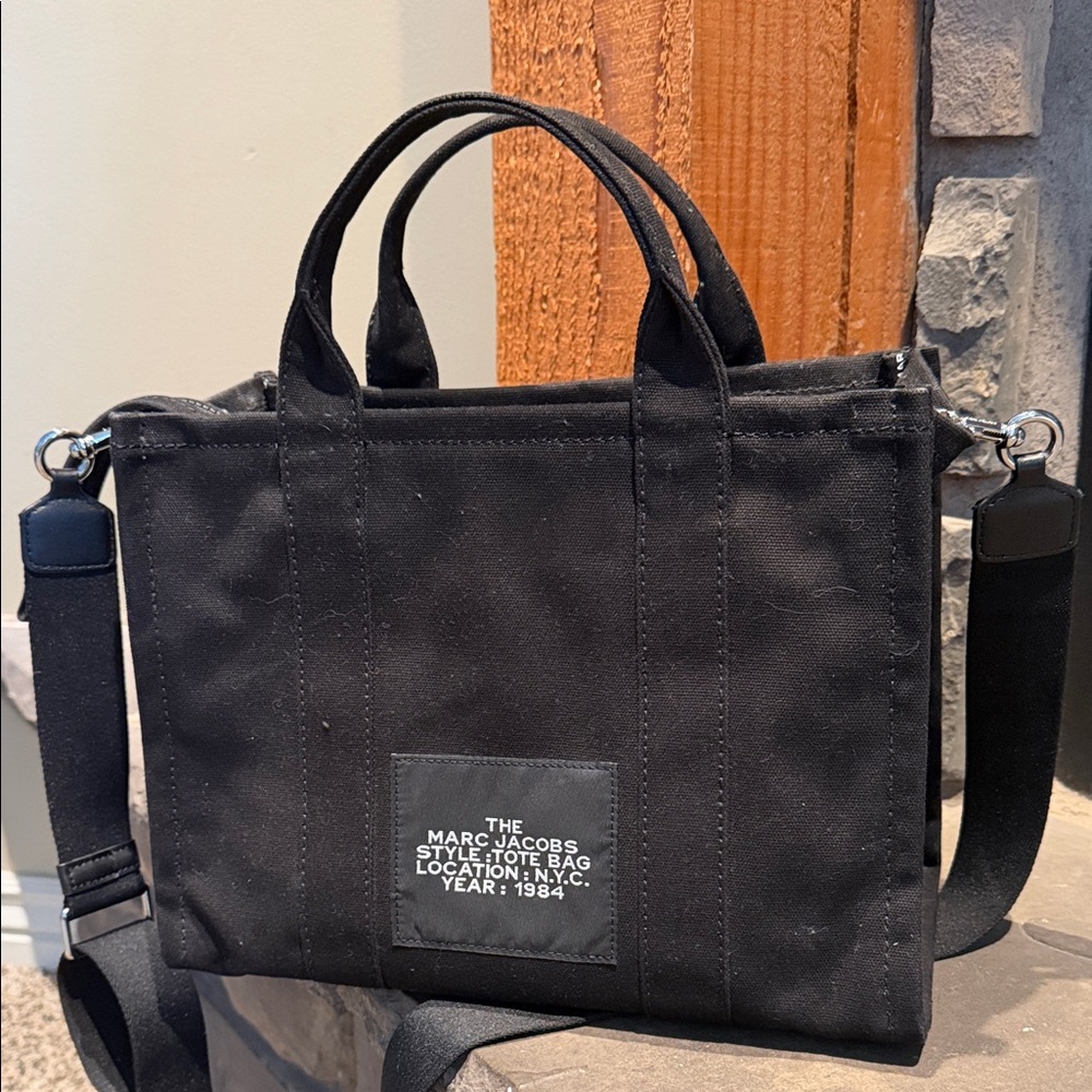 Marc Jacobs Black Canvas Tote Bag - Picture 4 of 10